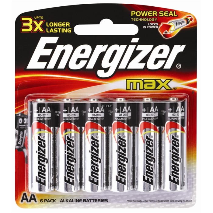 Energizer AA Battery 1 card x 6pcs ( x 12 )